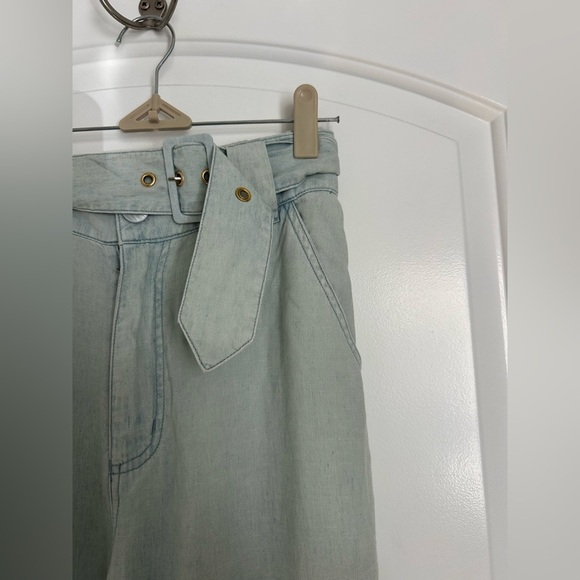 Show Me Your Mumu Lasso Anchor Chambray Wide Leg Pants  size 26 NWT - Picture 8 of 15